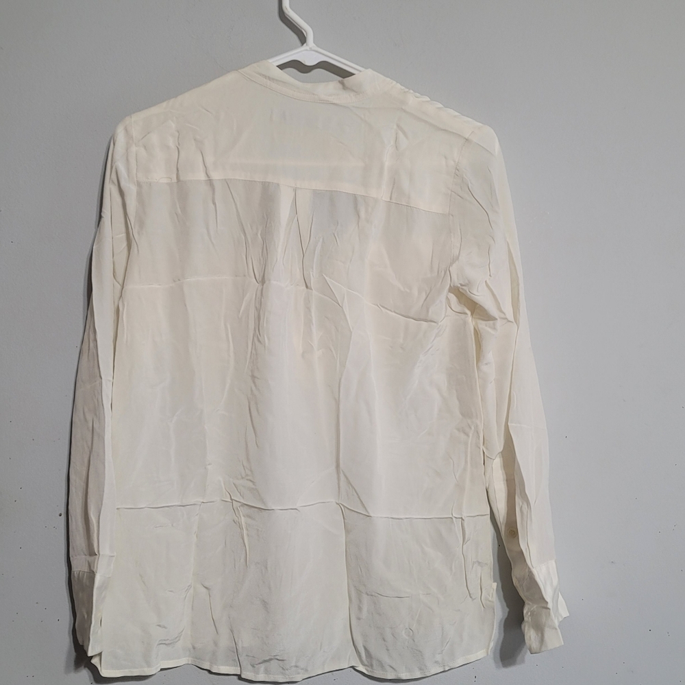 Madewell Cream Lace-Up Blouse‎ - Picture 4 of 4